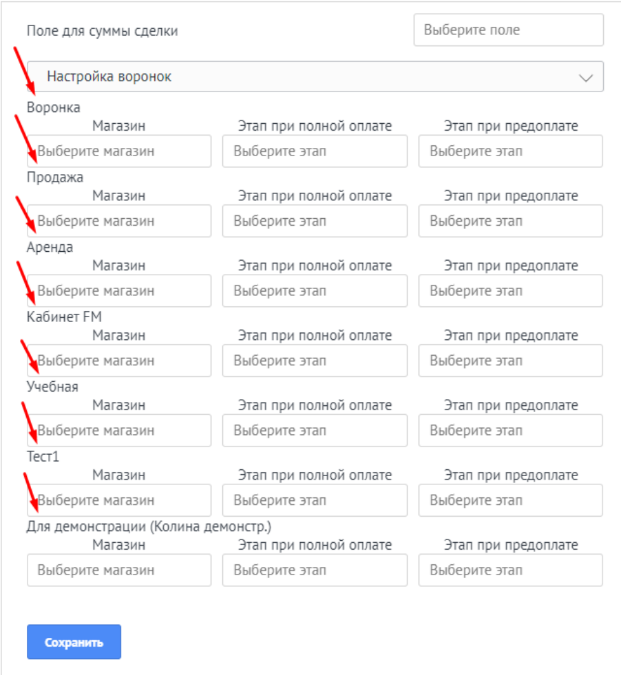 Настройка воронок PayBox Money